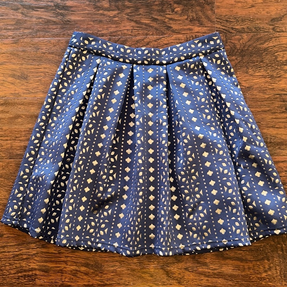 EUC Blue Rain Tan and Blue Skirt (M)